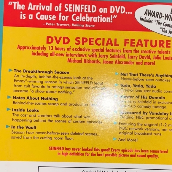 Seinfeld 2 DVD set of seasons 3 & 4. Has loads of add on footage and trivia. - Picture 2 of 3